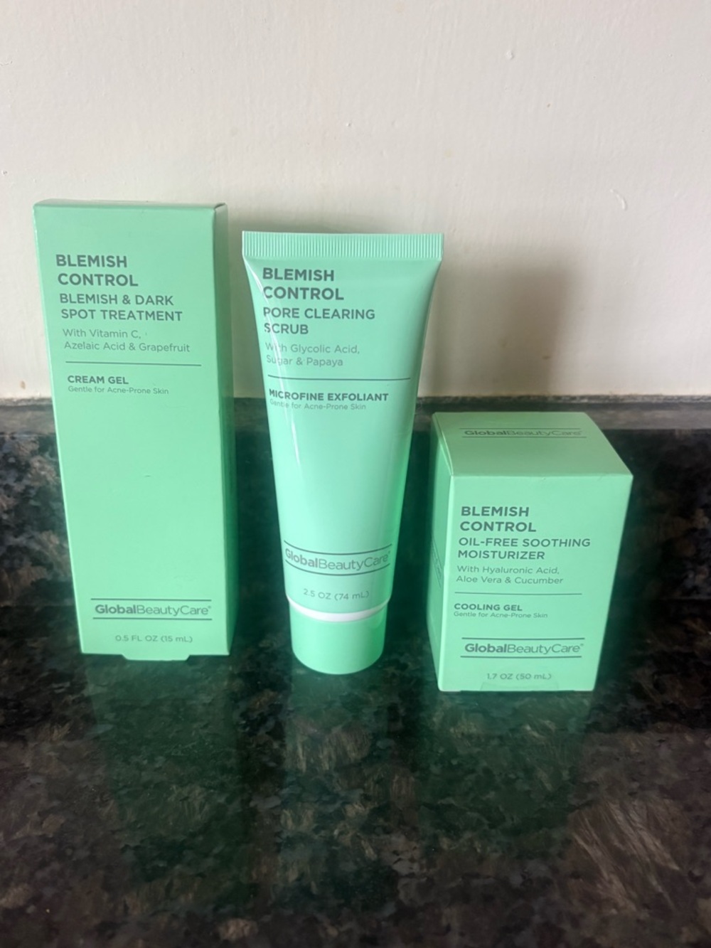 NEW global beauty care set of 3 blemish control products